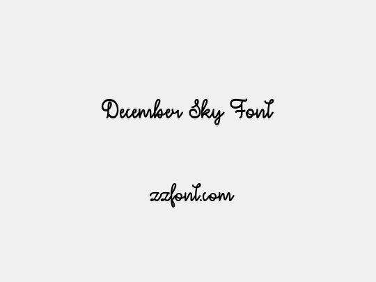 December Sky Font