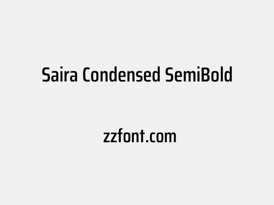Saira Condensed SemiBold
