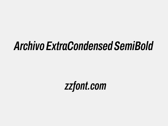 Archivo ExtraCondensed SemiBold