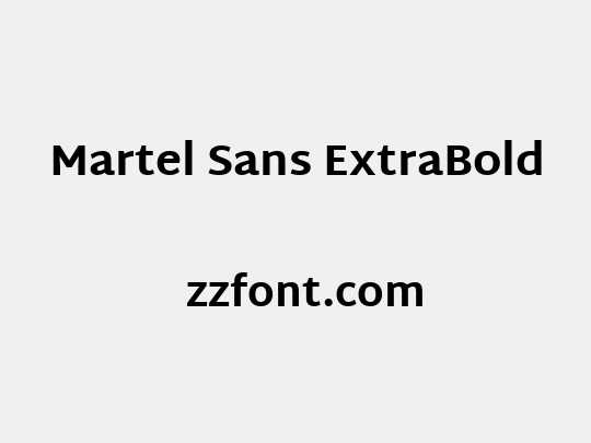 Martel Sans ExtraBold