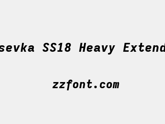 Iosevka SS18 Heavy Extended