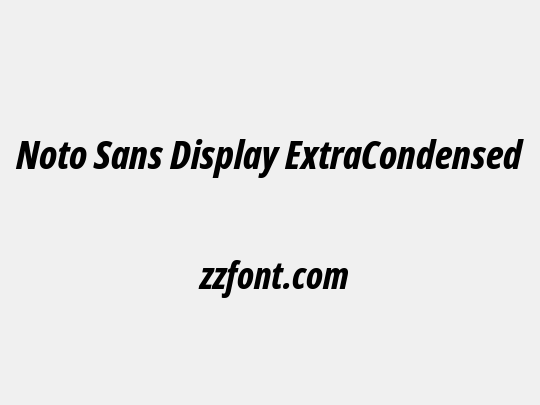 Noto Sans Display ExtraCondensed ExtraBold