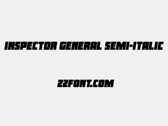 Inspector General Semi-Italic