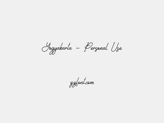 Yogyakarta - Personal Use