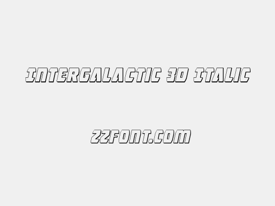 Intergalactic 3D Italic