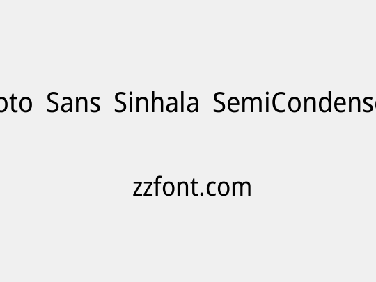 Noto Sans Sinhala SemiCondensed