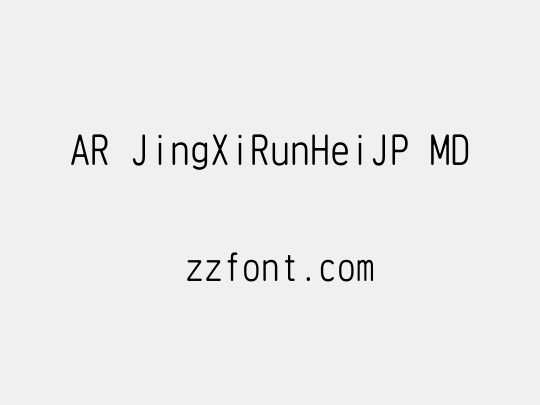 AR JingXiRunHeiJP MD