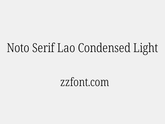 Noto Serif Lao Condensed Light