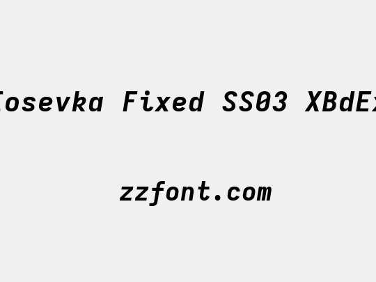 Iosevka Fixed SS03 XBdEx