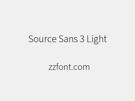 Source Sans 3 Light