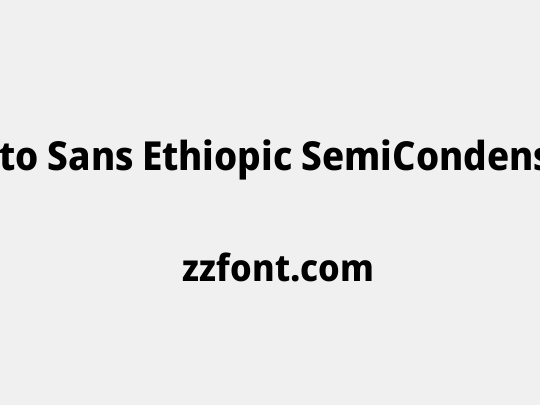 Noto Sans Ethiopic SemiCondensed ExtraBold