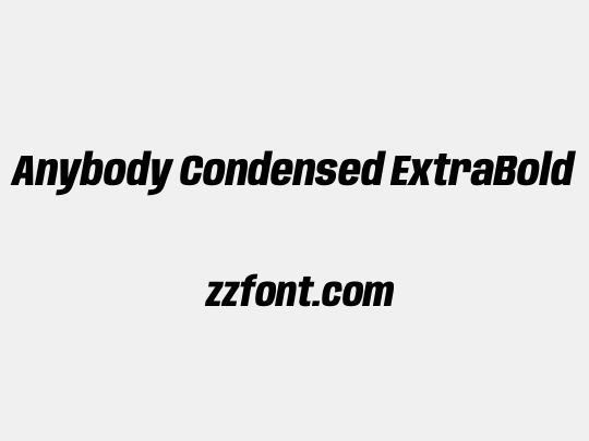 Anybody Condensed ExtraBold