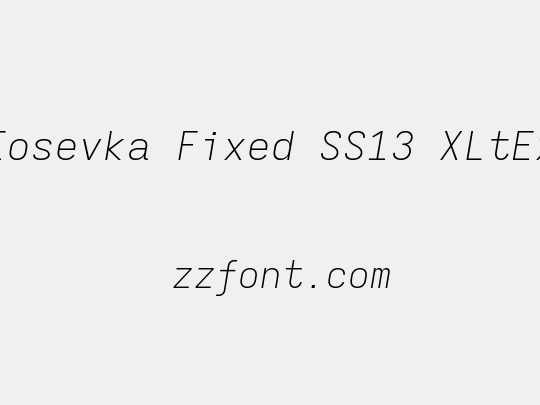 Iosevka Fixed SS13 XLtEx