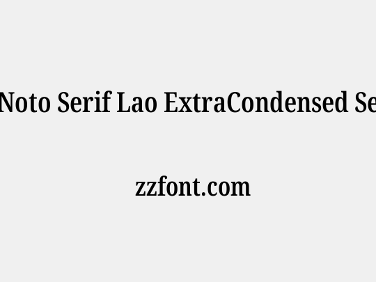 Noto Serif Lao ExtraCondensed SemiBold