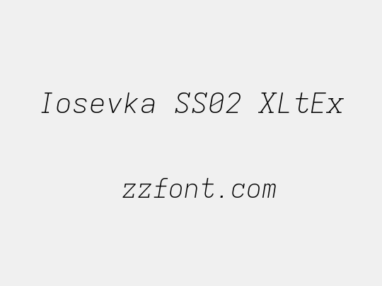 Iosevka SS02 XLtEx