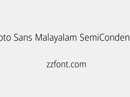 Noto Sans Malayalam SemiCondensed Light