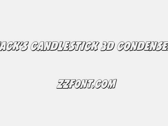 Jack's Candlestick 3D Condensed
