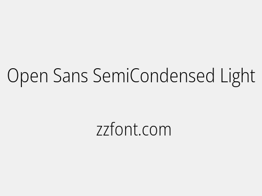 Open Sans SemiCondensed Light