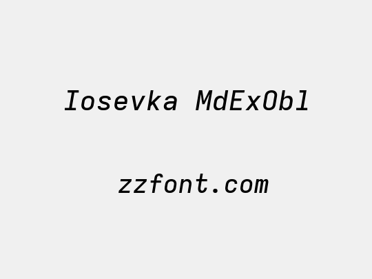 Iosevka MdExObl