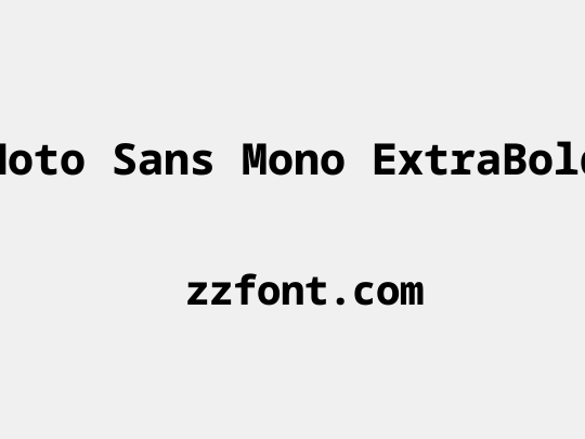Noto Sans Mono ExtraBold