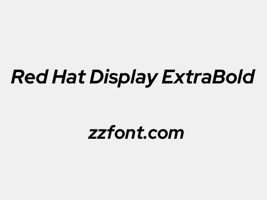 Red Hat Display ExtraBold