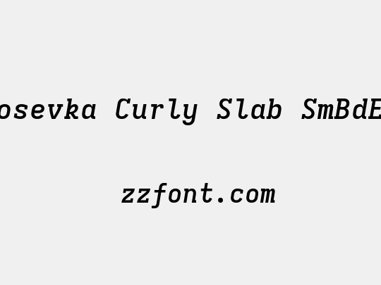 Iosevka Curly Slab SmBdEx
