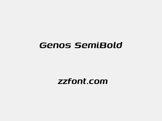 Genos SemiBold