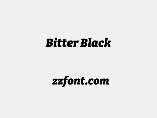 Bitter Black