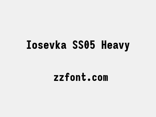 Iosevka SS05 Heavy