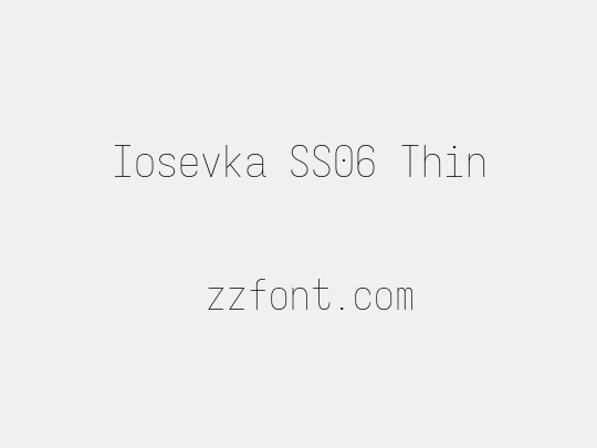 Iosevka SS06 Thin