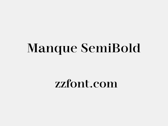Manque SemiBold