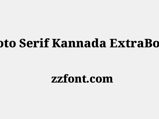 Noto Serif Kannada ExtraBold