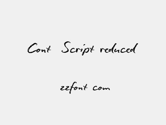 Conté Script reduced