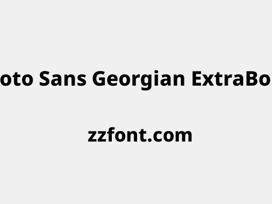 Noto Sans Georgian ExtraBold
