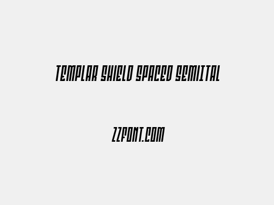 Templar Shield Spaced SemiItal