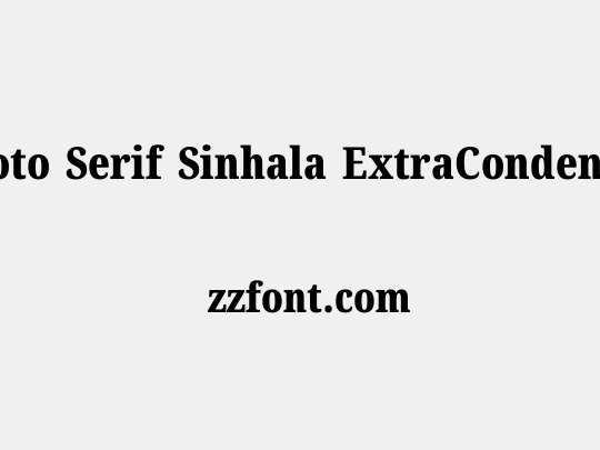 Noto Serif Sinhala ExtraCondensed Black