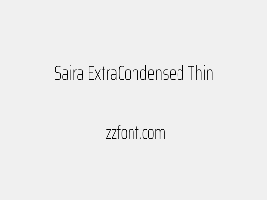 Saira ExtraCondensed Thin