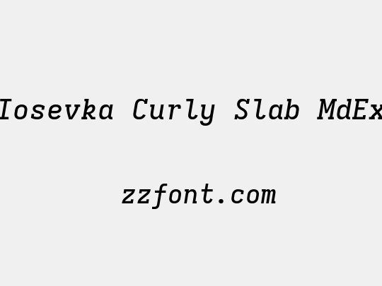Iosevka Curly Slab MdEx
