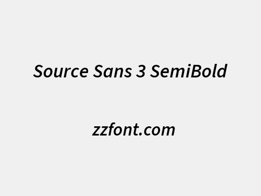 Source Sans 3 SemiBold