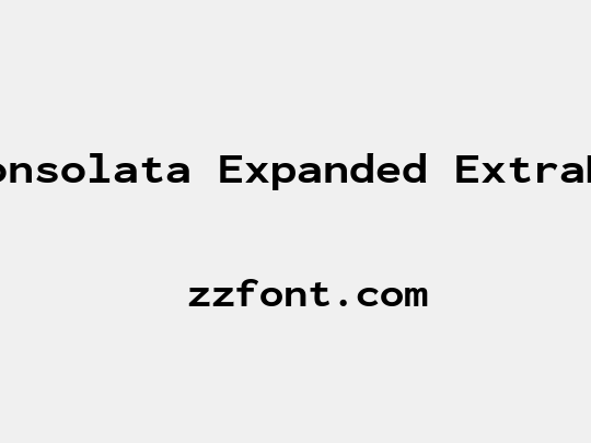 Inconsolata Expanded ExtraBold