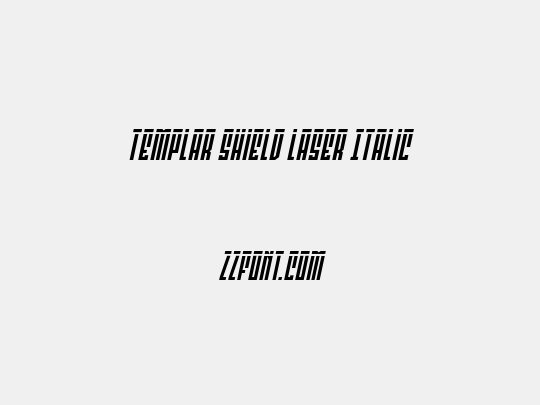 Templar Shield Laser Italic