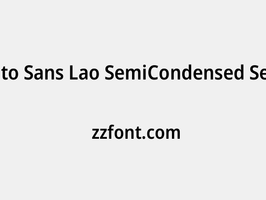 Noto Sans Lao SemiCondensed SemiBold