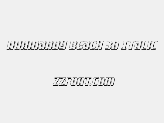 Normandy Beach 3D Italic