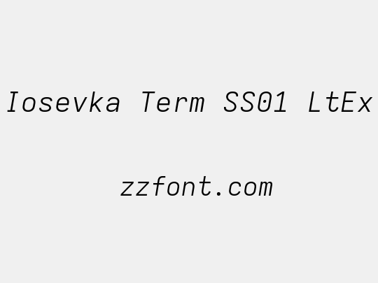 Iosevka Term SS01 LtEx