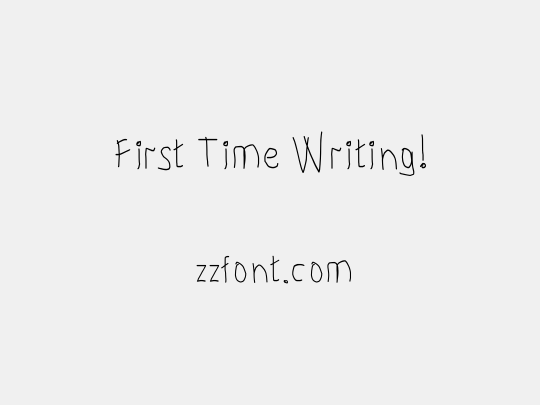 First Time Writing!