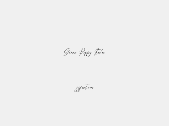 Green Poppy Italic