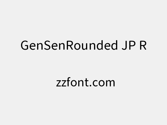 GenSenRounded JP R