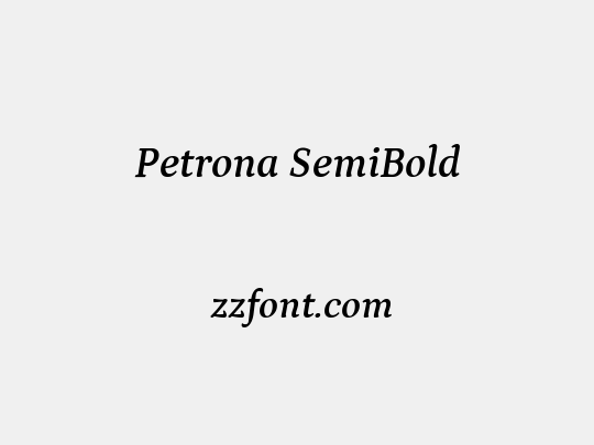 Petrona SemiBold
