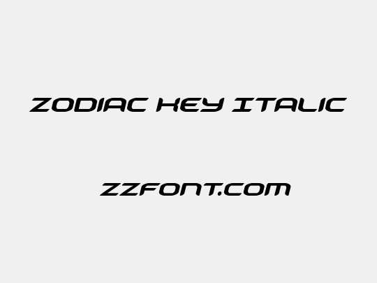 Zodiac Key Italic