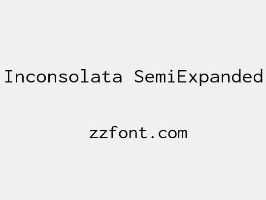 Inconsolata SemiExpanded